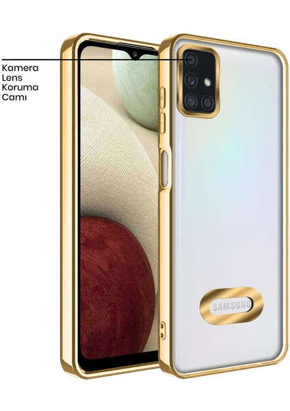 Samsung Galaxy A71 Kılıf Zebana Glint Silikon Kılıf Gold