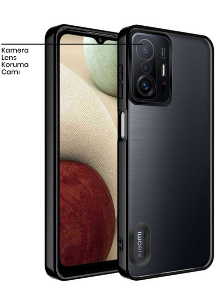 Xiaomi Mi 11T Kılıf Zebana Glint Silikon Kılıf Siyah