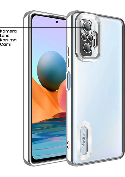 Xiaomi Redmi Note 10 Pro Kılıf Zebana Glint Silikon Kılıf Gri