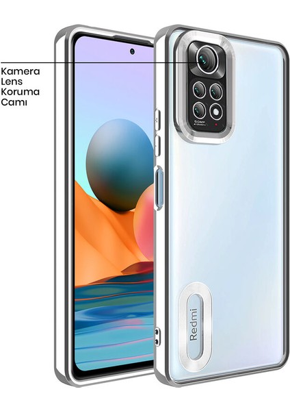 Xiaomi Redmi Note 11S Kılıf Zebana Glint Silikon Kılıf Gri