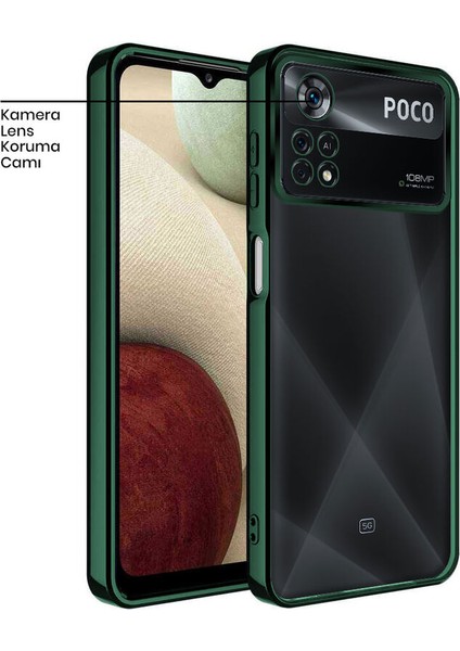 Xiaomi Poco X4 Pro 5g Kılıf Zebana Glint Silikon Kılıf Yeşil