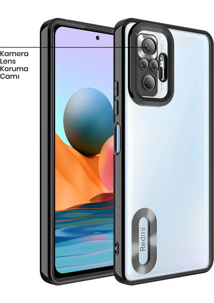 Xiaomi Redmi Note 10 Pro Max Kılıf Zebana Glint Silikon Kılıf Siyah