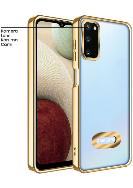 Samsung Galaxy S20 Fe Kılıf Zebana Glint Silikon Kılıf Gold