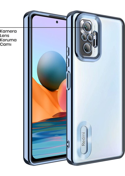 Xiaomi Redmi Note 10 Pro Kılıf Zebana Glint Silikon Kılıf Açık Mavi