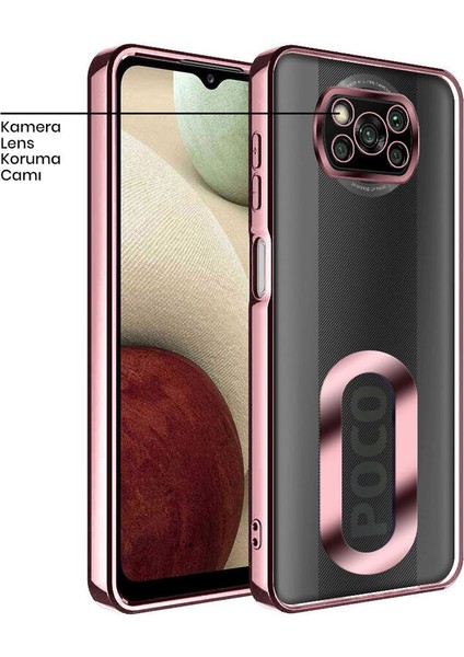 Xiaomi Poco X3 Pro Kılıf Zebana Glint Silikon Kılıf Rose Gold