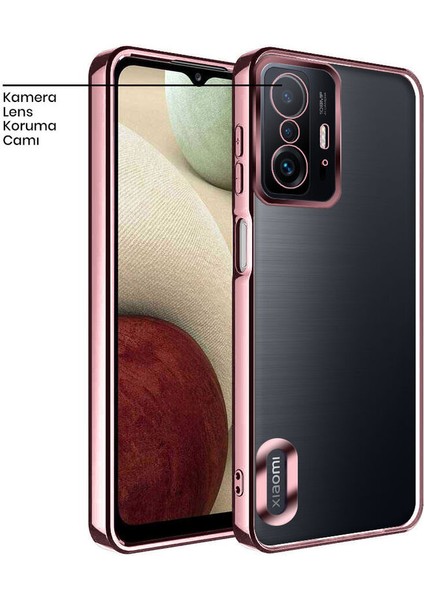 Xiaomi Mi 11T Kılıf Zebana Glint Silikon Kılıf Rose Gold