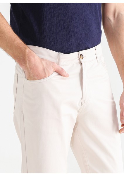 Düşük Bel Dar Paça Bej Erkek Chino Pantolon cm P 81 fırsatları