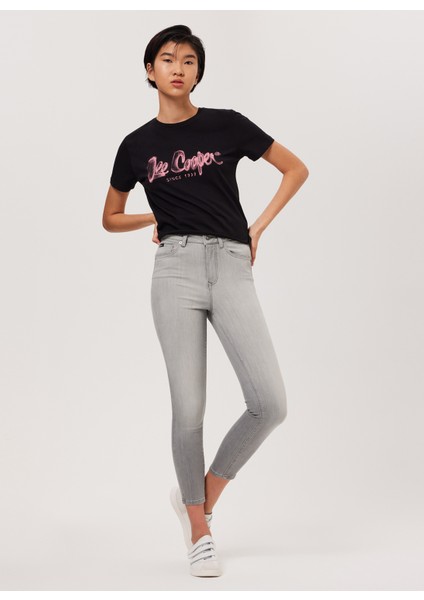 Yüksek Bel Dar Paça Skinny Fit Kadın Denim Pantolon 232 Lcf 121007 Jaycee Grey Lıght