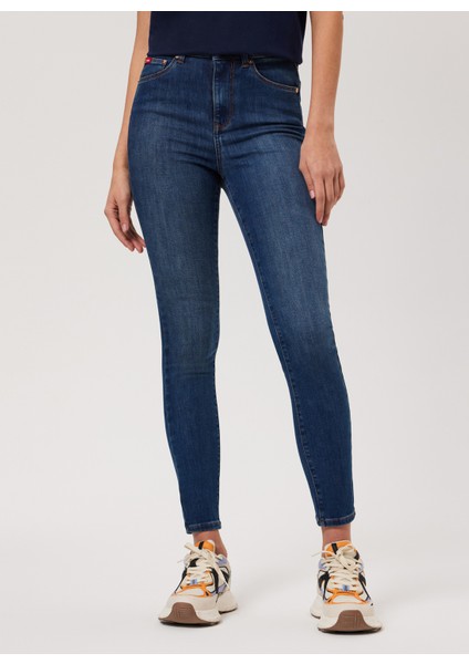 Yüksek Bel Dar Paça Skinny Fit Kadın Denim Pantolon 232 Lcf 121008 Jaycee Blue Stone fiyatları