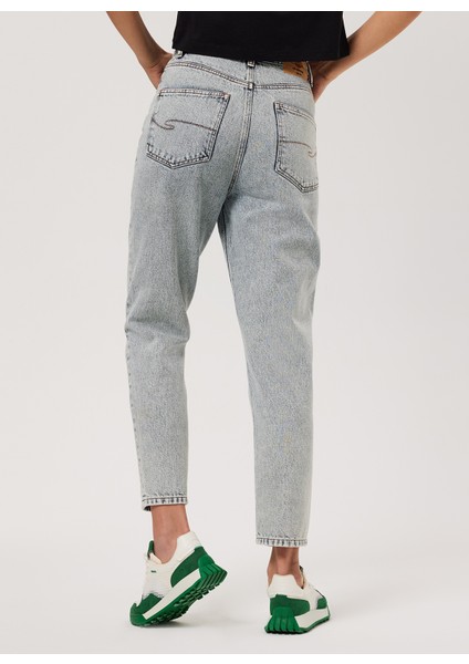 Yüksek Bel Dar Paça Mom Fit Kadın Denim Pantolon 232 Lcf 121015 Marlyn Lıght Acıd fırsatları