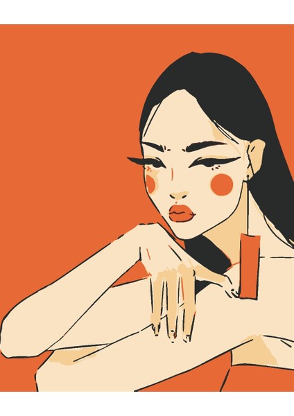 Japanese Woman Sayılarla Boyama Seti 30X40 cm (Tuvale Gerili) fiyatları