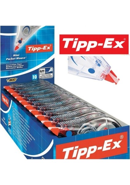 Tipp-Ex Mini Pocket Mouse Şerit Daksil 6m 10LU Paket