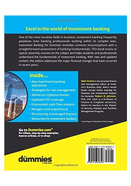 Investment Banking For Dummies (For Dummies (Business & Personal Finance)) fiyatları