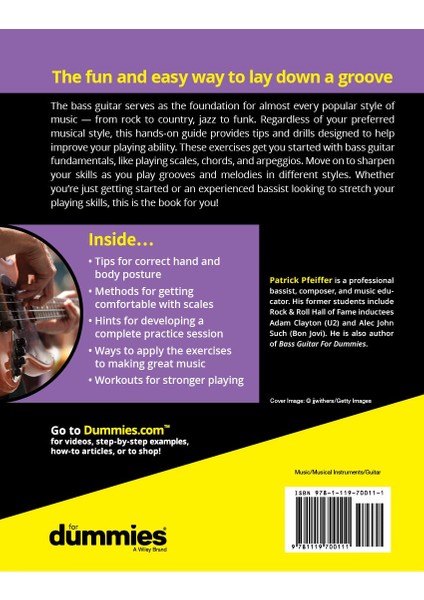Bass Guitar Exercises For Dummies (For Dummies (Music)) fiyatları