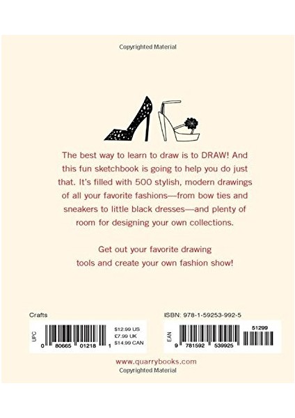 Draw 500 Fabulous Fashions: A Sketchbook For Artists, Designers, And Doodlers fiyatları