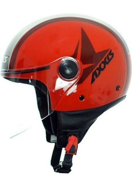 Açık Motosiklet Kaskı Square Gloss Red SYM0021