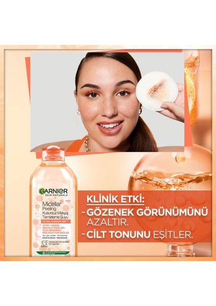 2'li Garnier Micellar Peeling Kusursuz Makyaj Temizleme Suyu Seti