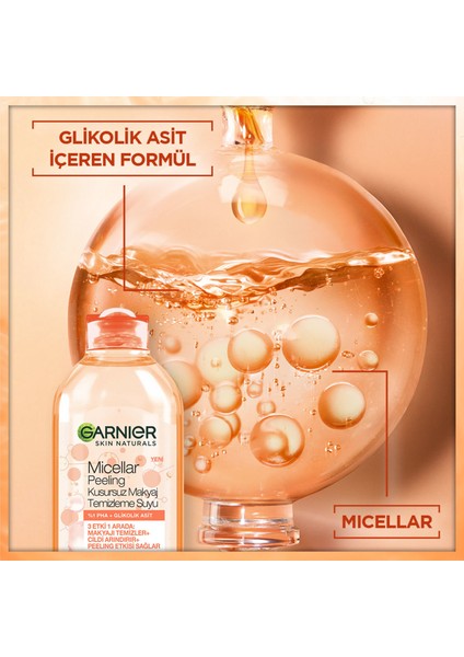 2'li Garnier Micellar Peeling Kusursuz Makyaj Temizleme Suyu Seti