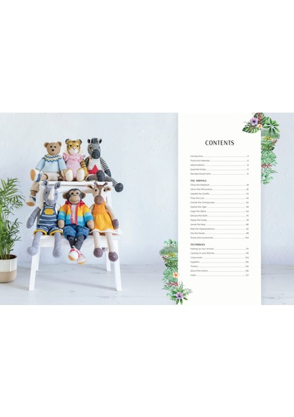 Knitted Wild Animal Friends: Over 40 Knitting Patterns For Wild Animal Dolls, Their Clothes And Acc modelleri
