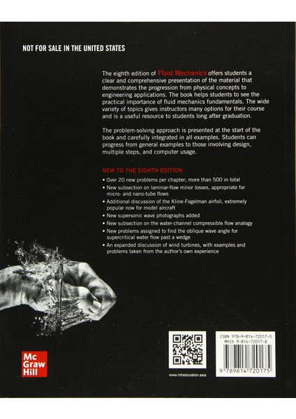 Fluid Mechanics, 8th Edition In Sı Units fiyatları