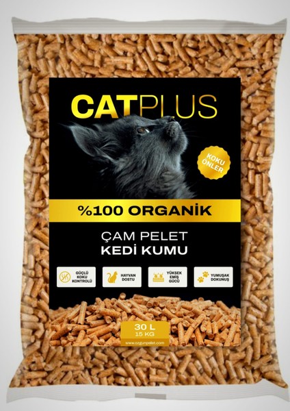 Kedi Kumu  Organik Çam Peleti 30LT (15KG)