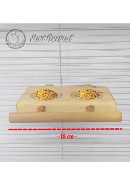 Ahşap El Yapımı Papağan ve Muhabbet Kuşları Için Yemlik ve Suluk modelleri
