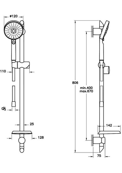 X-Line Banyo Bataryası + Artema Master Slot 3f Sürgülü Duş Takımı modelleri