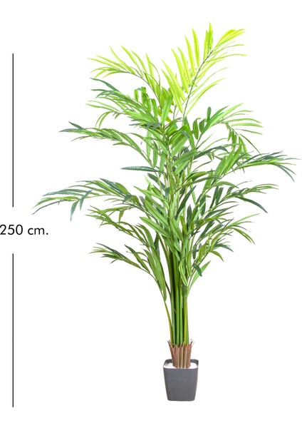 Yapay Palmiye Ağacı Gerçek Dokulu 21 Yapraklı Yeşil 250 Cm.
