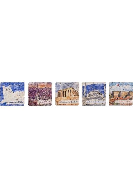 Ankara Traverten Magnet 5'li Set