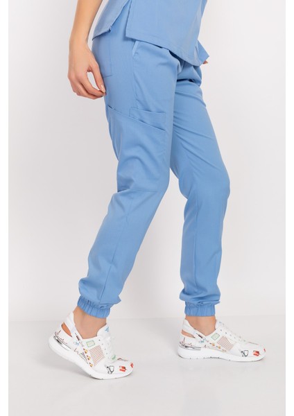 Bebe Mavi Likralı Jogger Pantolon