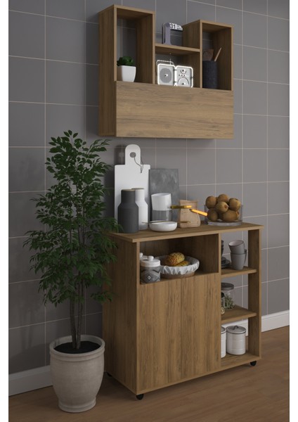 Angel Çok Amaçlı Ikili Dolap Kapaklı Bölmeli Dolap