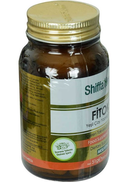 Shiffa Home Fitoks Yeşil Çay Yaprağı Ekstresi Diyet Takviyesi 850 Mg x 60 Kapsül