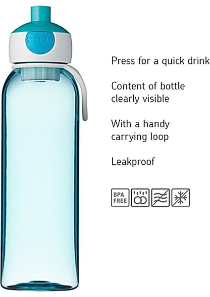 Water Bottle Flip-Up Campus Su Şişesi 500 ml - Pink
