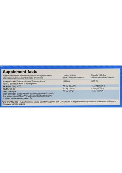 Sport Nutrition Daa Xtreme (D-Aspartic Acid) 3200 mg 60 Capsul Germany