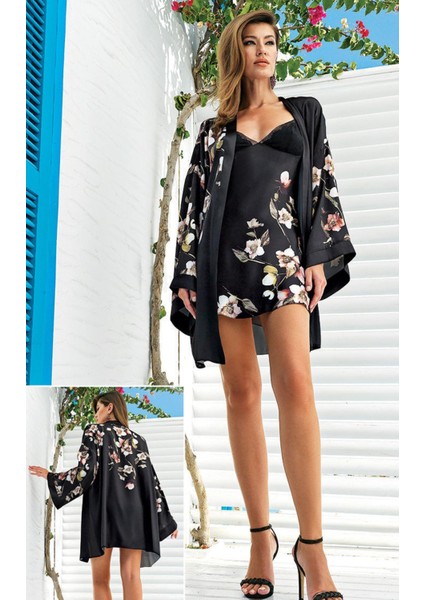 Yarım Fermuarlı Enine Çizgili Süveter