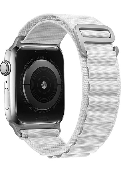 Apple Watch 38 mm / 40 mm / 41 mm Için Kancalı Hasır Kumaş Kordon Kayış - KY71-1