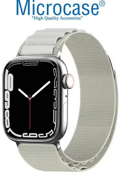 Apple Watch 38 mm / 40 mm / 41 mm Için Kancalı Hasır Kumaş Kordon Kayış - KY71-1