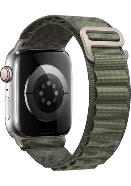 Apple Watch 38 mm / 40 mm / 41 mm Için Kancalı Hasır Kumaş Kordon Kayış - KY71-1