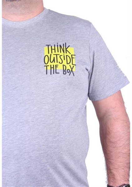 Büyük Beden Erkek Baskılı Tişört Outside 23137 Gri Melanj10 fiyatları