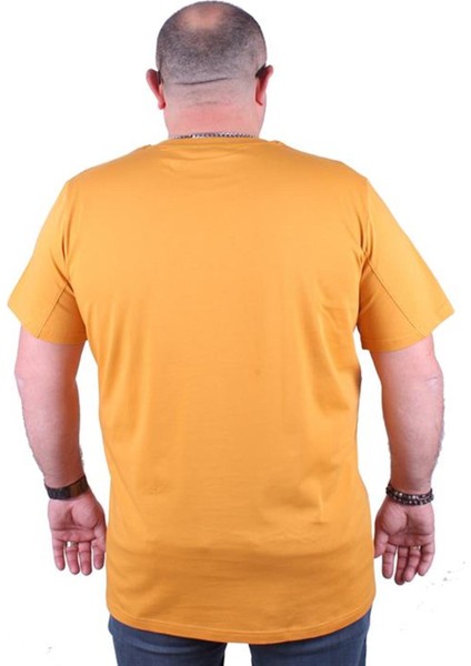 Büyük Beden Erkek Baskılı Tişört Lion 23138 Hardal10 fiyatları