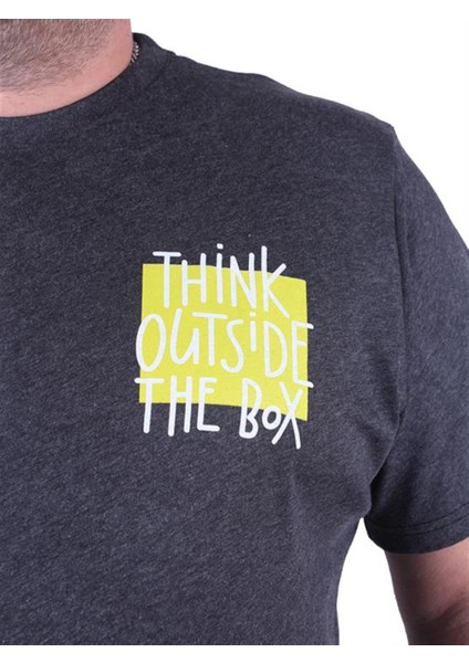 Büyük Beden Erkek Baskılı Tişört Outside 23137 Antrasit Melanj10 fiyatları