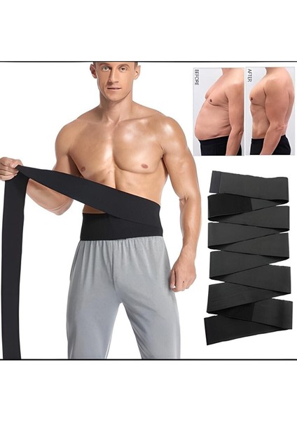 Waist Trainer Tummy Wrap Bel Inceltici Bele Dolamalı Kum Saati Görünümü 4m Sarmal Bel Korsesi