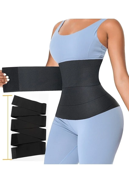 Waist Trainer Tummy Wrap Inceltici Zayiflatıcı  Bele Dolamalı Kum Saati Görünümü 4m Sarmal Bel Korsesi