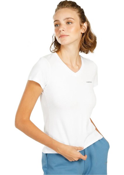 CT130 Basic V Neck T-Sh Kadın T-Shirt