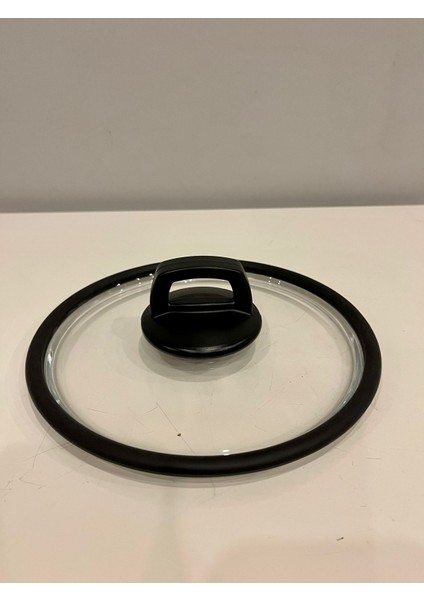 Siyah S Silikon 20 cm Cam Kapak & Tepe