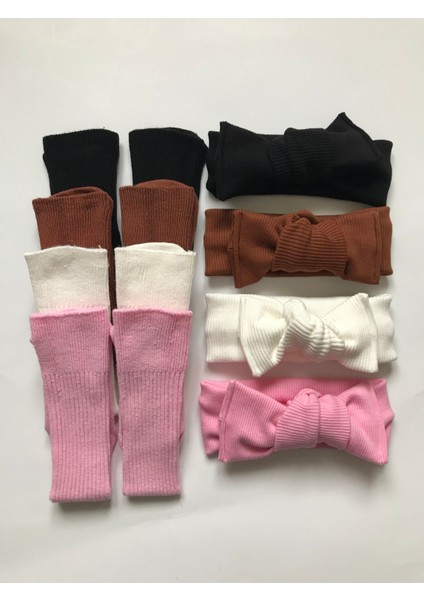 Nis Butik 8’li Set Dizaltı Çorap Bandana Hediyelik Set