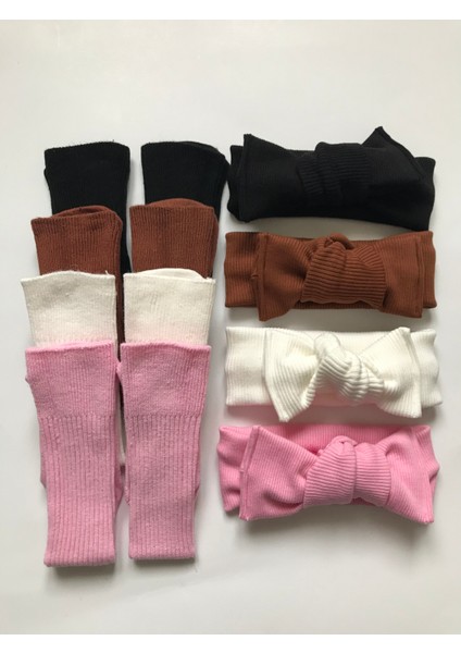 Nis Butik 8’li Set Dizaltı Çorap Bandana Hediyelik Set