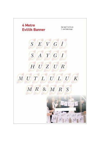 Söz Nişan Nikah Flama Banner Soft Çiçek Temalı 4mt Demonte