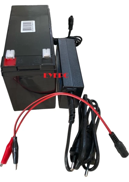 Oyuncak Akülü Araba Için 12V 7AH 12 Volt 7 Amper Çocuk Oyuncak Araba Araç Aküsü Pili Batarya ve Şarj Adaptörü