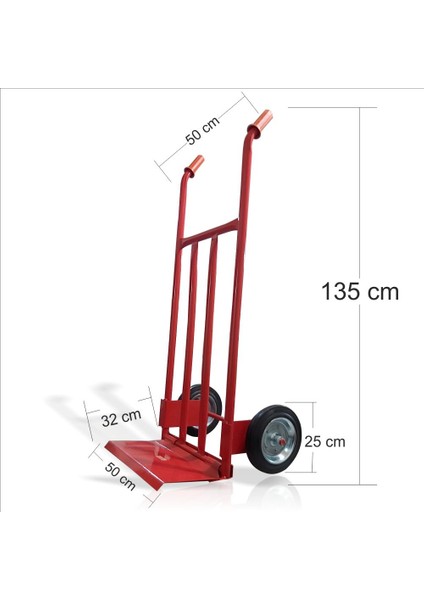Büyük 135CM Sağlam Dayanıklı Lastik Tekerli Çekçek Lift Koli Paket Eşya Taşıyıcı El Arabası Çeksür modelleri